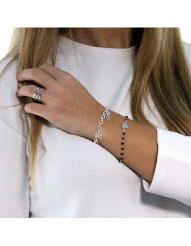 Anillo Flores de Corazón en Plata