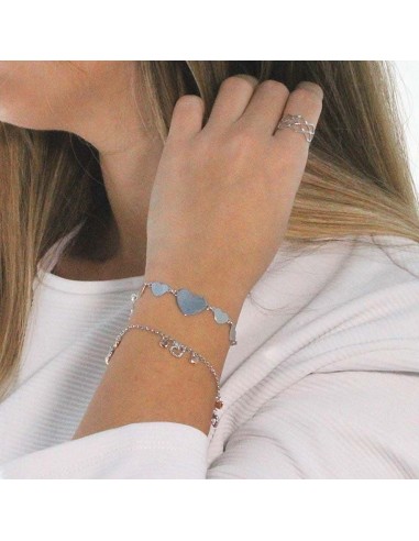 Anillo Flores de Corazón en Plata