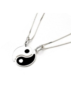 Dos Colgante Yin Yang en Plata