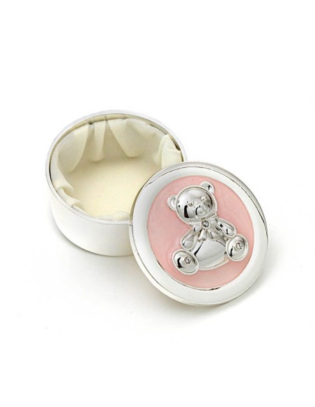 Cajita Dientes de Leche con Osito color rosa