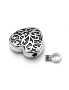 Colgante urna cenizas Corazón Plata de ley 2