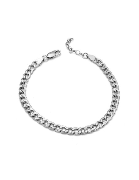 Pulsera Barbada con Rodio en Plata