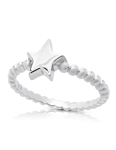 Anillo Bolitas con Estrella en Plata