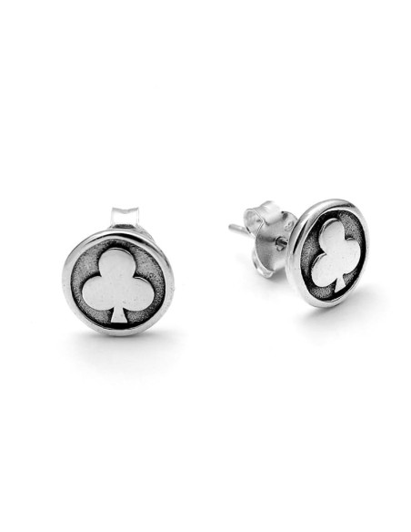 Pendientes Trébol en Plata