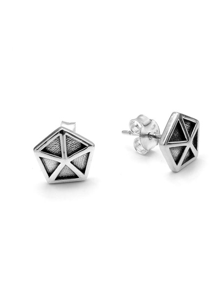 Pendientes Pentágono en Plata