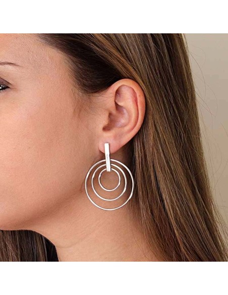 Pendientes Tres Aros en Plata