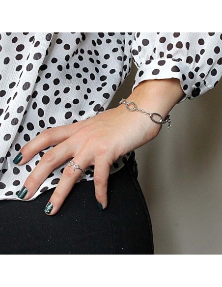 Pulsera Ovalos  en Plata