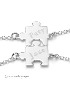 Dos Pulseras Puzzle en Plata 2
