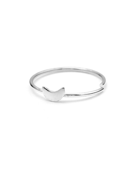 Piercing Nariz Aro Luna Plata Primera Ley