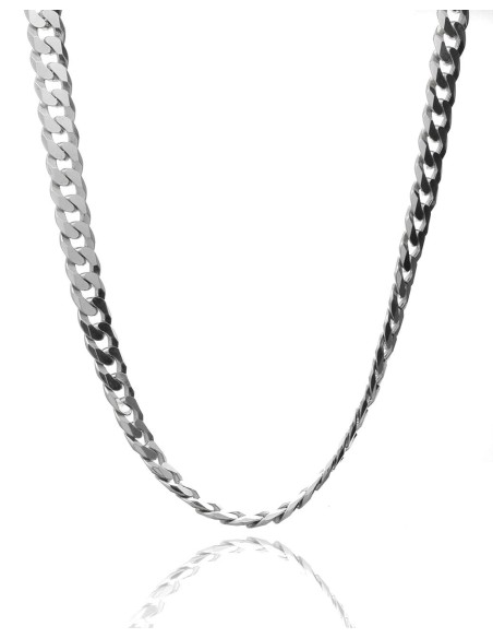 Cadena Maciza Barbada Plata de Ley