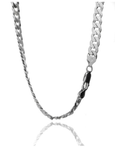Cadena Maciza Barbada Plata de Ley