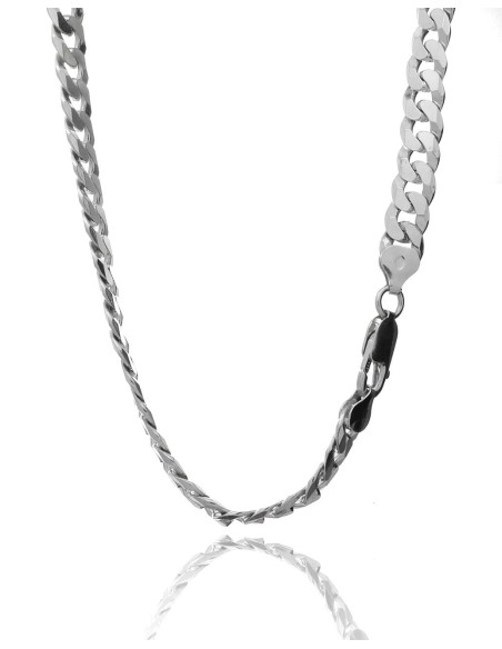 Cadena Maciza Barbada Plata de Ley