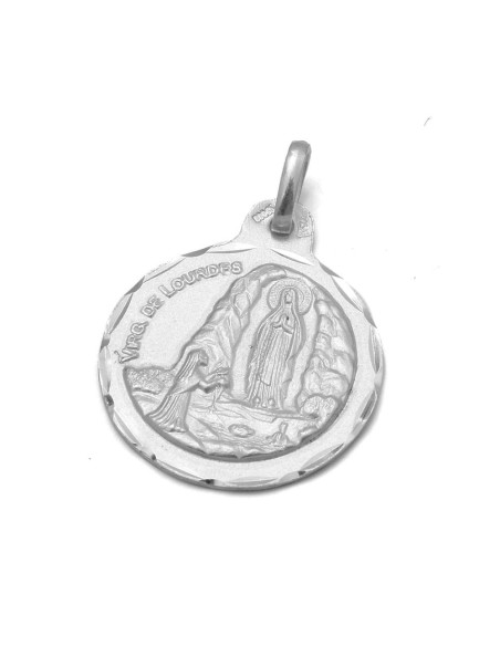 Medalla Virgen de Lourdes Plata de Ley