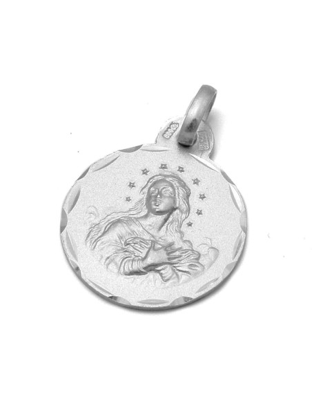 Medalla Virgen de la Inmaculada o Purísima Plata de Ley 21mm