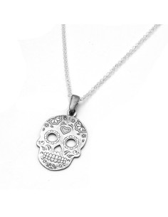 Colgante Calavera Mexicana Plata de Ley