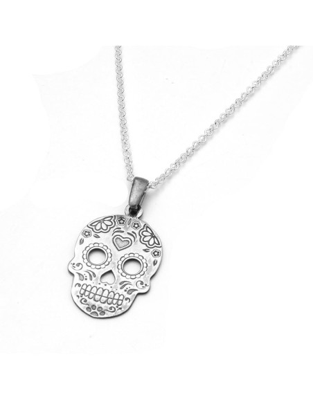 Colgante Calavera Mexicana Plata de Ley