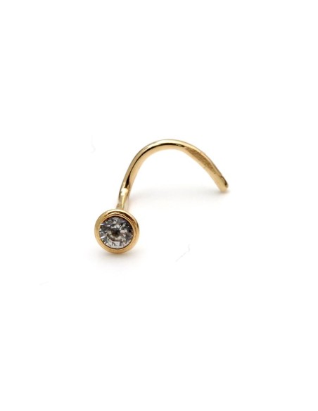 Piercing con Circonita para la Nariz Oro 18k