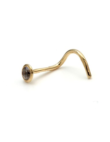 Piercing con Circonita para la Nariz Oro 18k
