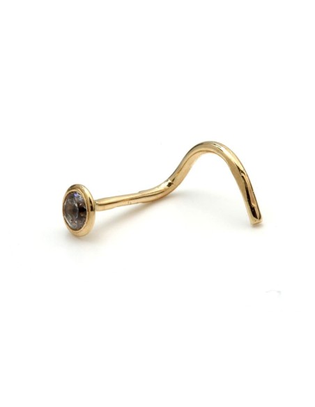 Piercing con Circonita para la Nariz Oro 18k