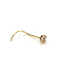 Piercing Circonita en Garra para la Nariz Oro 18k 2