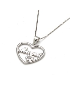 Colgante Mama  Corazón en Plata de Ley