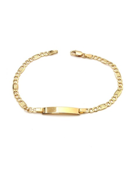 Esclava 3x1 Texturizada Oro 18k