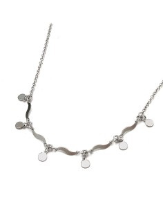 Gargantilla Mini Moon Con Ondas De Plata De Ley