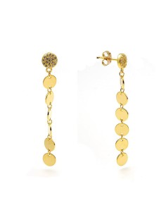 Pendientes Mini Moon Plata De Ley Chapada En Oro