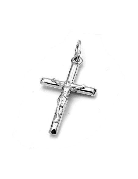 Cruz Con Cristo En Plata De Primera Ley