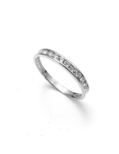 Anillo Eternity Con Circonitas De Oro Blanco De 18 kilates