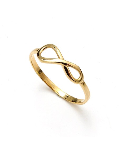 Anillo Infinito Asimétrico Oro Primera Ley 18 Kilates