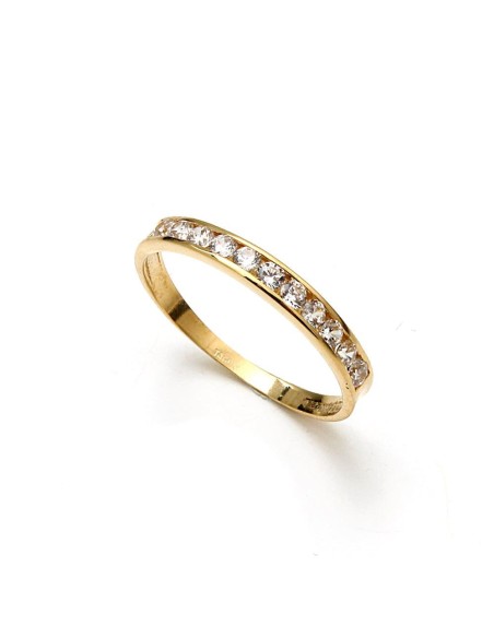 Anillo Eternidad Circonitas Oro De 18 Kilates
