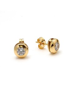 Pendientes Chatón Oro De 18 Kilates