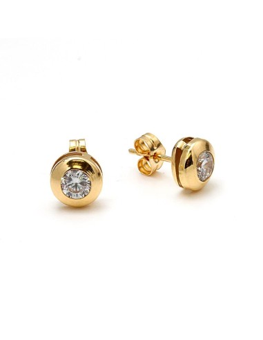 Pendientes Chatón Oro De 18 Kilates