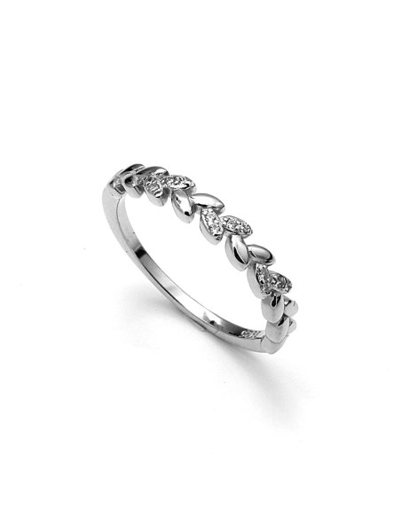 Anillo Primavera Pequeñas Circonitas Plata De Ley