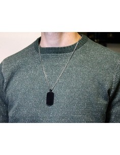 Placa militar negra en acero 2