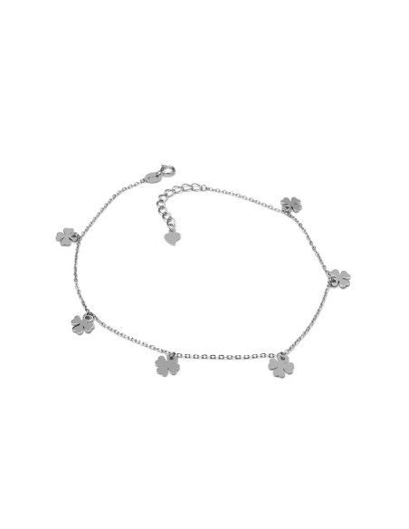 Tobillera Treboles, Plata de Ley