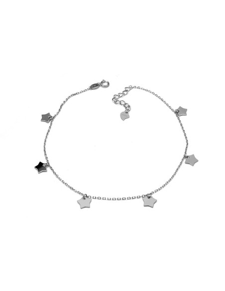 Tobillera Estrellas, Plata de Ley