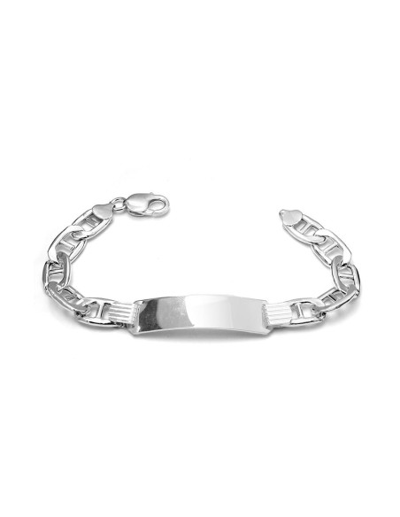 Esclava Ancla Redonda en Plata para Hombre