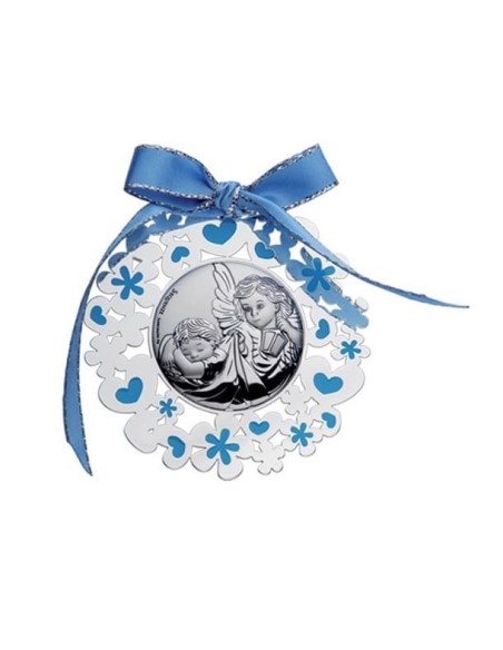 Medalla para la Cuna Angel de la Guarda en Azul
