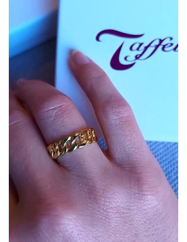 Anillo Barbado De Plata Primera Ley Chapado En Oro 18K