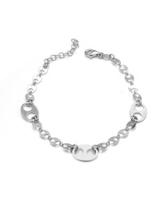 Pulsera Calabrote Plano De Plata De Primera Ley