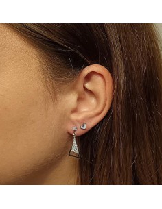 Pendientes Triángulos De Luz De Plata De Primera Ley 2