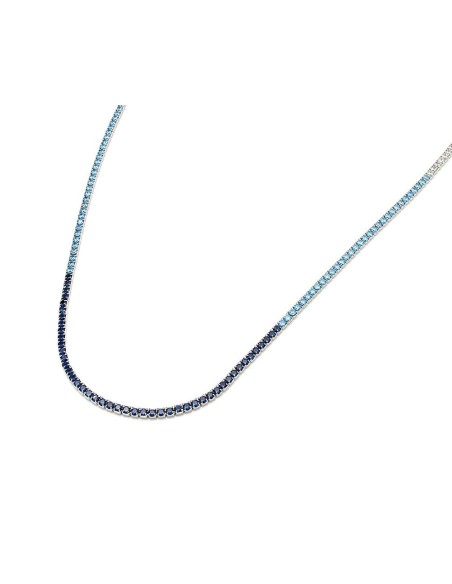 Gargantilla Mar Azul De Plata De Primera Ley