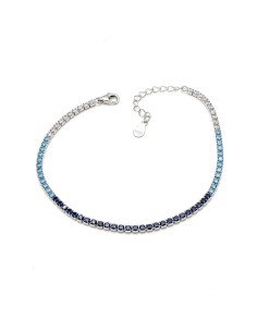Pulsera Mar Azul De Plata De Primera Ley