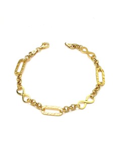 Pulsera Sempiterno De Plata De Ley Chapada En Oro 18 Kilates