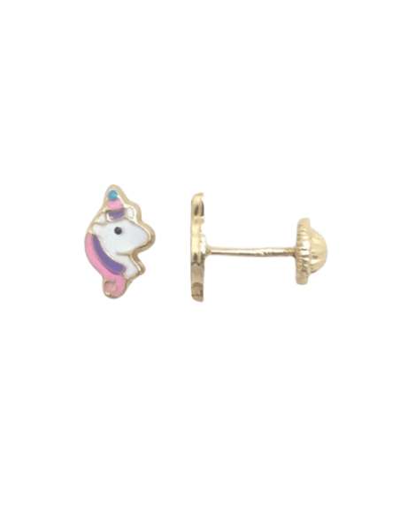 Pendientes unicornio fantasía de plata Primera Ley - Joyería Taffeit