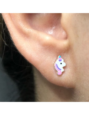 Pendientes unicornio fantasía de plata Primera Ley - Joyería Taffeit
