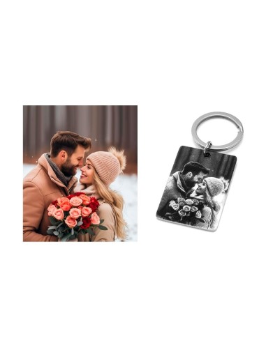 Llavero con foto personalizada de acero - Joyeria Taffeit