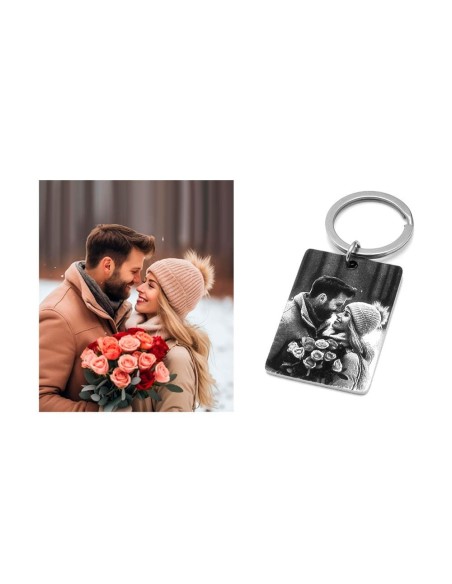 Llavero con foto personalizada de acero - Joyeria Taffeit